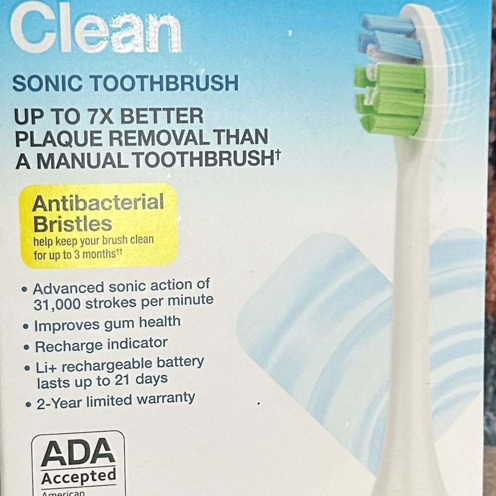 New CVS Health Smile Sonic Pro Advanced Electric Toothbrush Clean Sonic - Picture 6 of 14